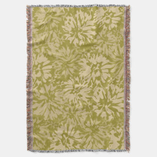 Floral retro pattern in boho style. throw blanket