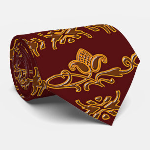 Floral Retro  Royal Pattern Tie