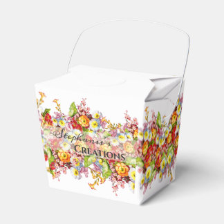 Floral Retro Spring Flowers Primrose Professional Favor Box