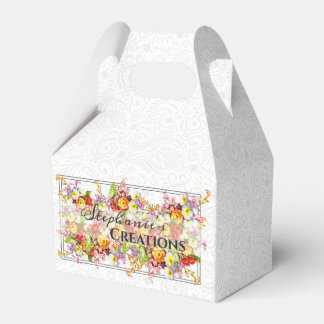 Floral Retro Spring Flowers Primrose Professional Favor Box
