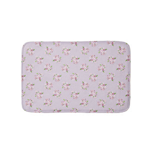 Floral retro spring  pattern. bath mat