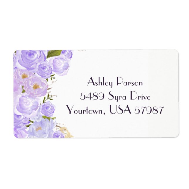 Floral return address label (Front)