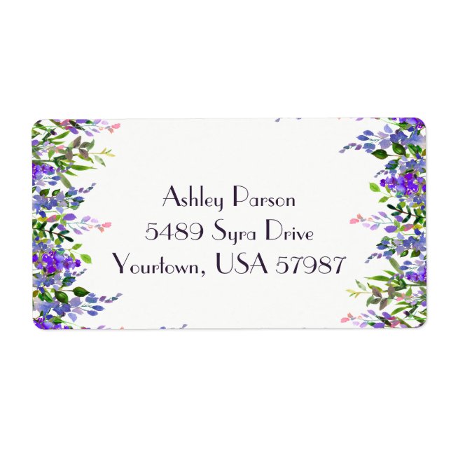 Floral return address label (Front)