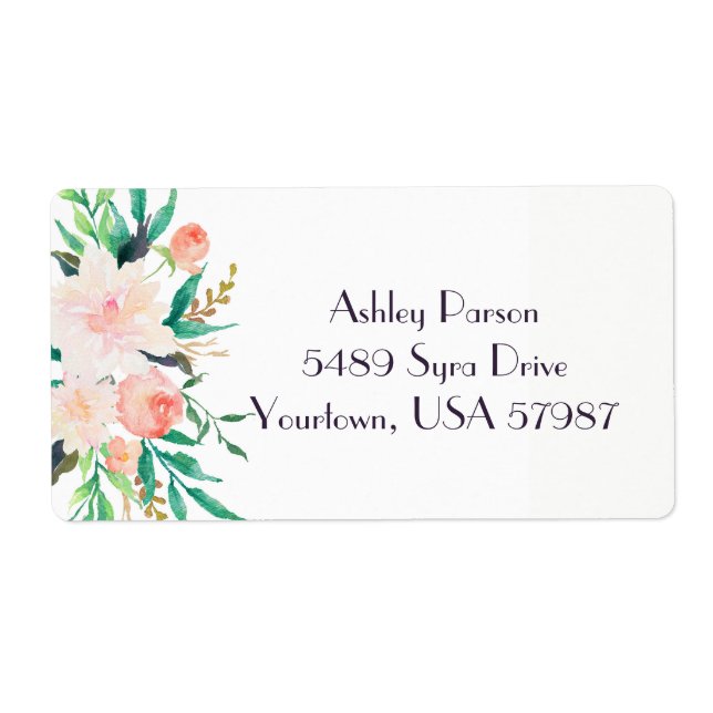 Floral return address label (Front)