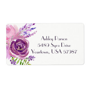 Floral return address label