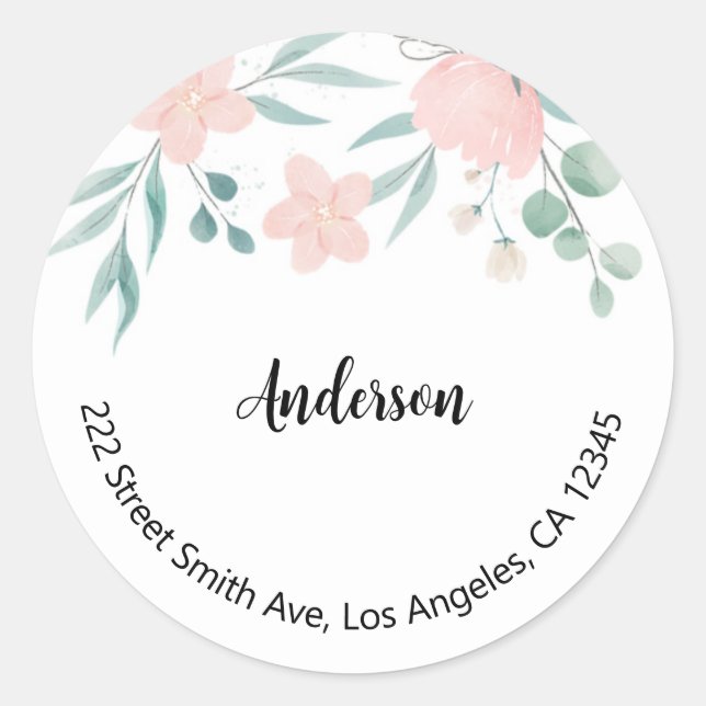 Floral Return Address Labels (Front)