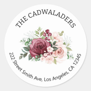 Floral Return Address Labels