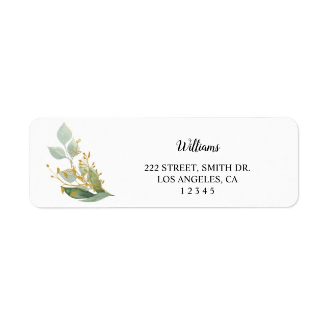 Floral Return Address Labels (Front)