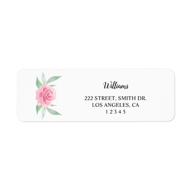 Floral Return Address Labels (Front)