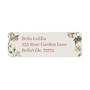 Floral Return Address Labels Bridal Shower