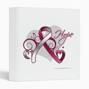 Floral Ribbon Hope - Head and Neck Cancer Binder