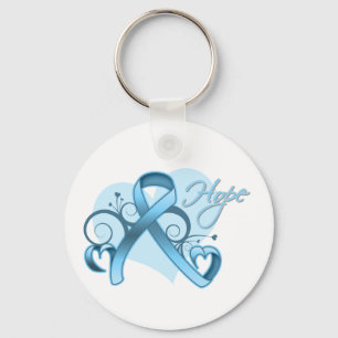 Floral Ribbon Hope - Lymphedema Keychain