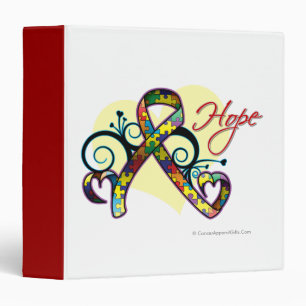 Floral Ribbon Hope Photo Album - Autism Binder