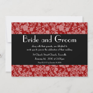 Floral Rococo Wedding, 5"x7" invitation