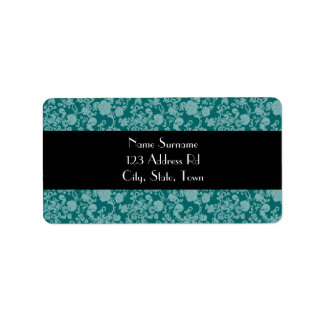 Floral Rococo Wedding, address label
