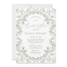 Floral Romance Chinoiserie Sage Bridal Shower