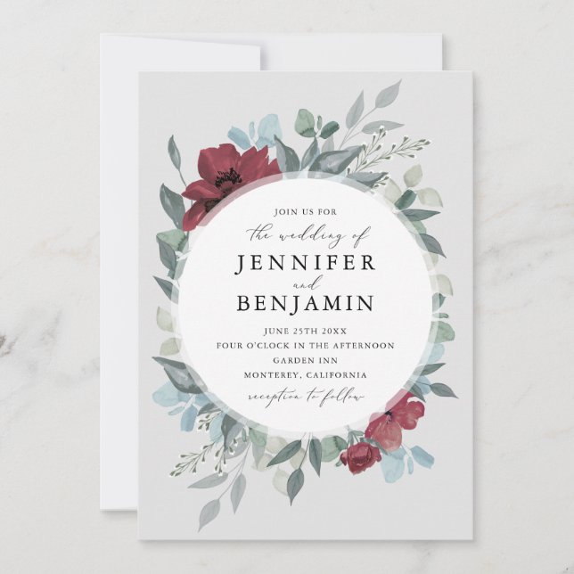 Floral Romance Invitation (Front)