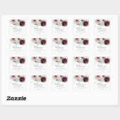 Floral Romance Wedding Welcome Square Sticker (Sheet)