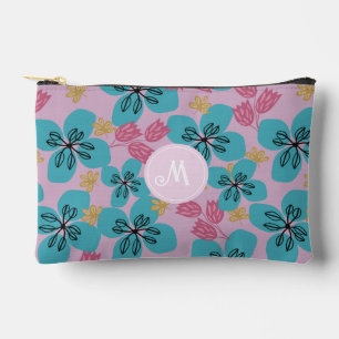 Floral romantic monogram pink pretty Cut Sew Bag
