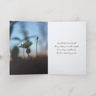 Floral Romantic Poem – Botanical Fantasy Thank You Foil Holiday Card