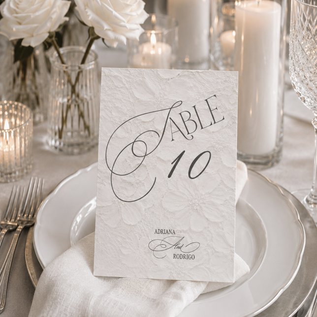 Floral Romantic Wedding Table Number (Creator Uploaded)