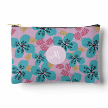 Floral romantique monogramme rose joli Sac à coudr