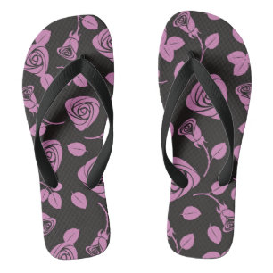 Floral Rose Background Flip Flops