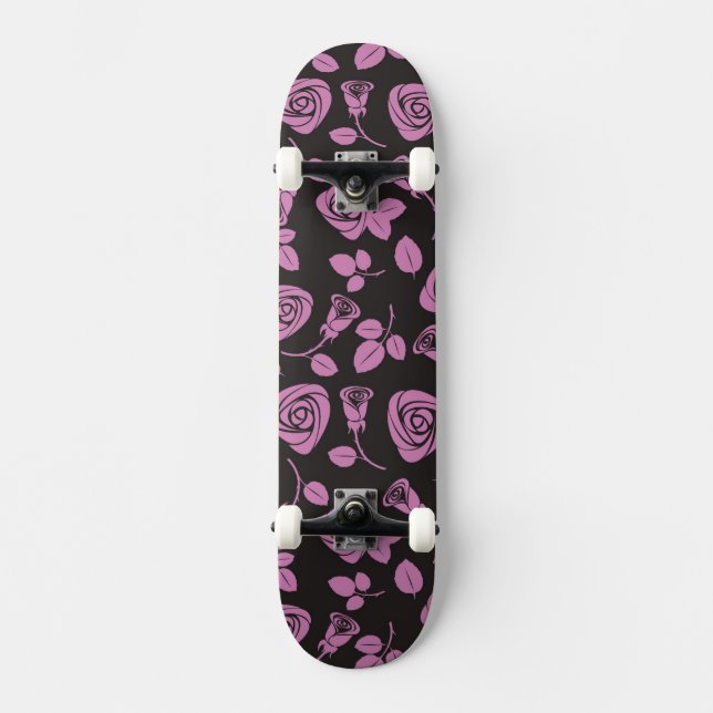 Floral Rose Background Skateboard (Front)