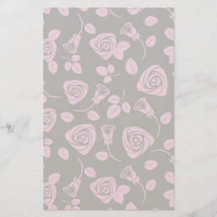 Floral Rose Background Stationery