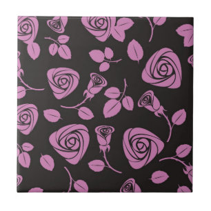 Floral Rose Background Tile