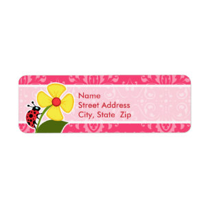 Floral rose ; coccinelle