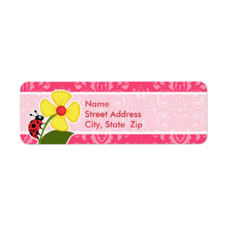 Floral rose ; coccinelle