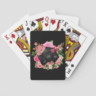 Floral Rose D20 Tabletop RPG Gaming Dice Playing Cards