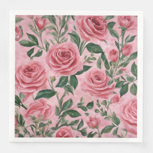 Floral Rose Design Napkin
