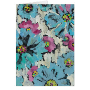 Floral rose et bleu graphique