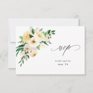 Floral rose et jaune w Repas RSVP 3