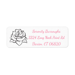 Floral Rose Flower Black & Pink Wedding Flowers