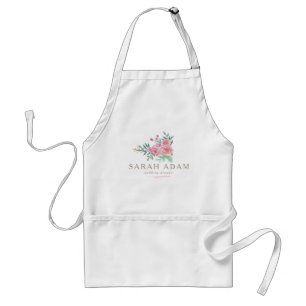 Floral Rose Garden Apron for Business & Work