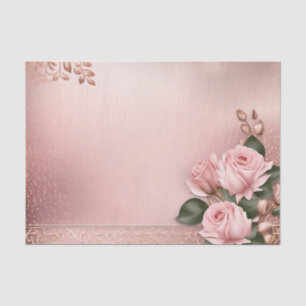 Floral Rose Gold Botanical Tissue Paper