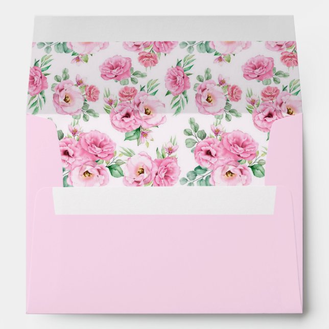 Floral Rose Print Envelope (Back (Bottom))