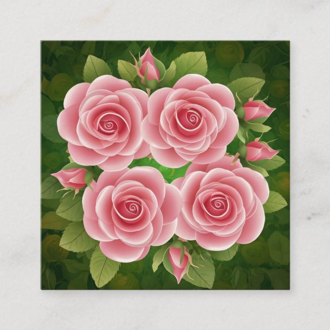 Floral rose Roses Carte de visite (Devant)
