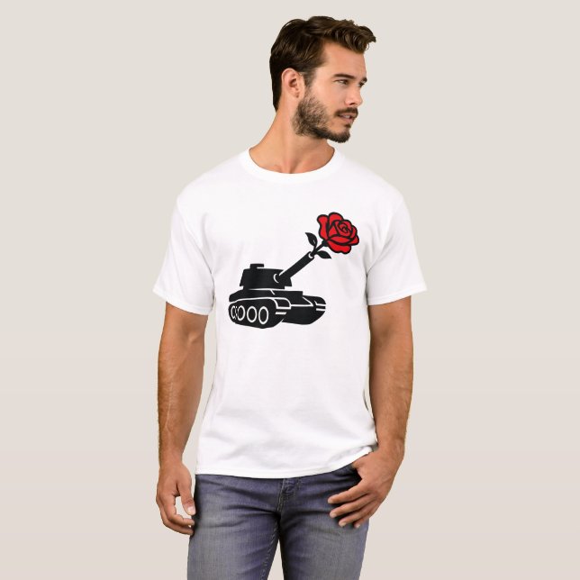 Floral Rose Tank Anti War Pacifism (Front Full)