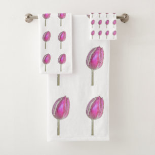 Floral rose Tulip Fleur Bute Motif blanc