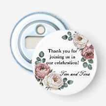 Floral Rose Wedding Favour Bottle Opener 