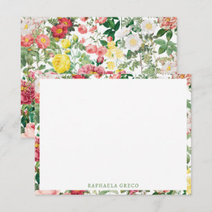 Floral Roses Vintage Spring Garden Card