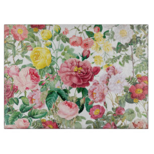 Floral Roses Vintage Spring Garden      Cutting Board