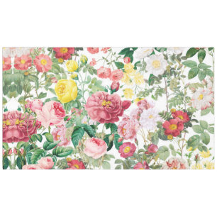 Floral Roses Vintage Spring Garden Tablecloth