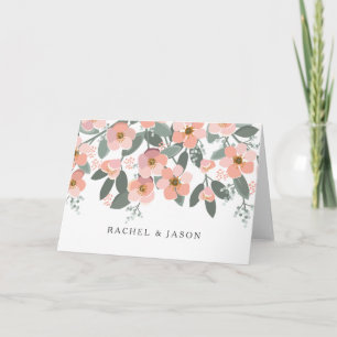 Floral rougissent la papeterie personnalisée par