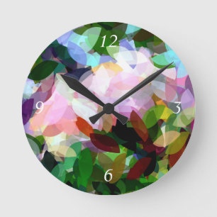FLORAL ROUND CLOCK