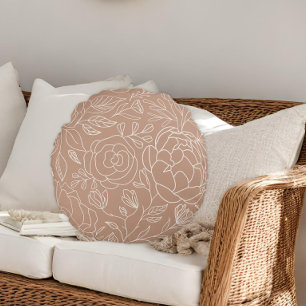  Floral  Round Pillow